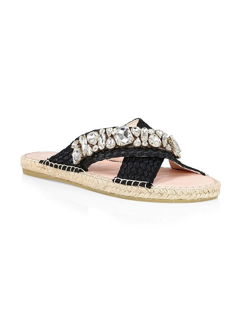 MANEBÍ Crystal Raffia Espadrille Sandals 2