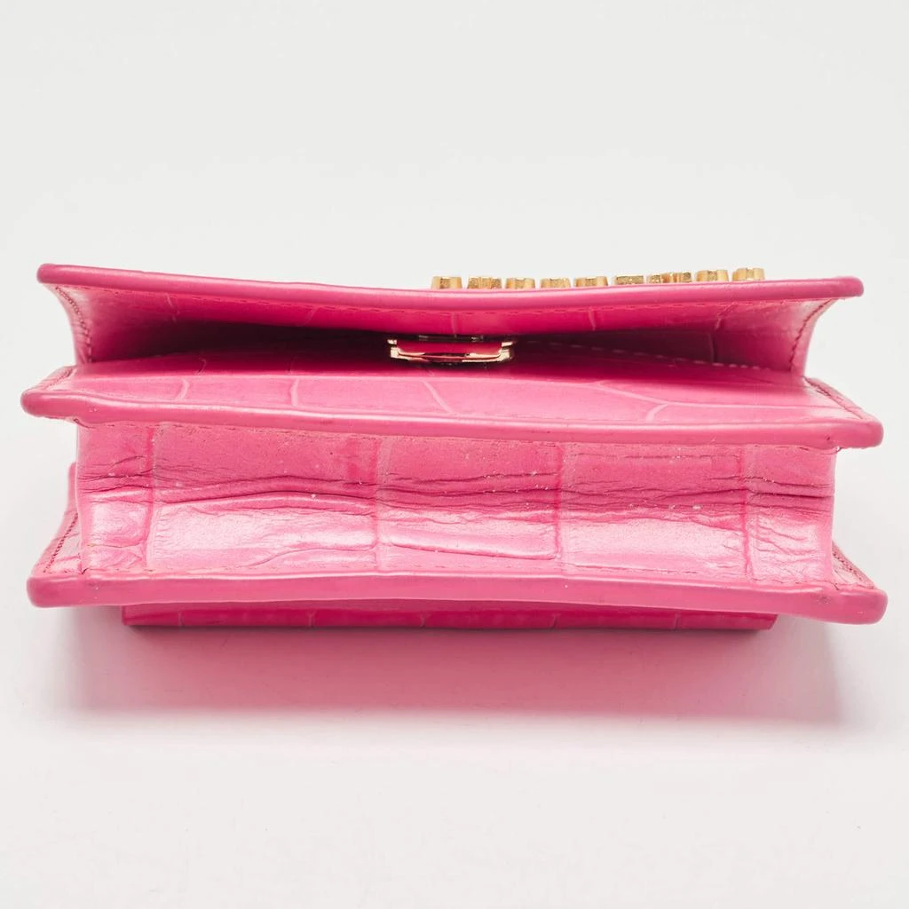Jacquemus Jacquemus Pink Croc Embossed Leather La Ceinture Bello Double Tour Belt Bag 6