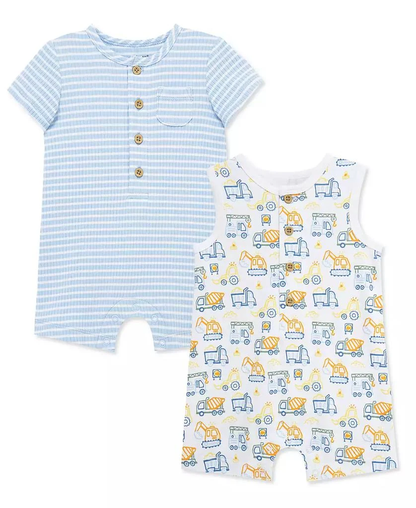 Little Me Baby Boys
 Crewneck Romper, 2-Piece Set