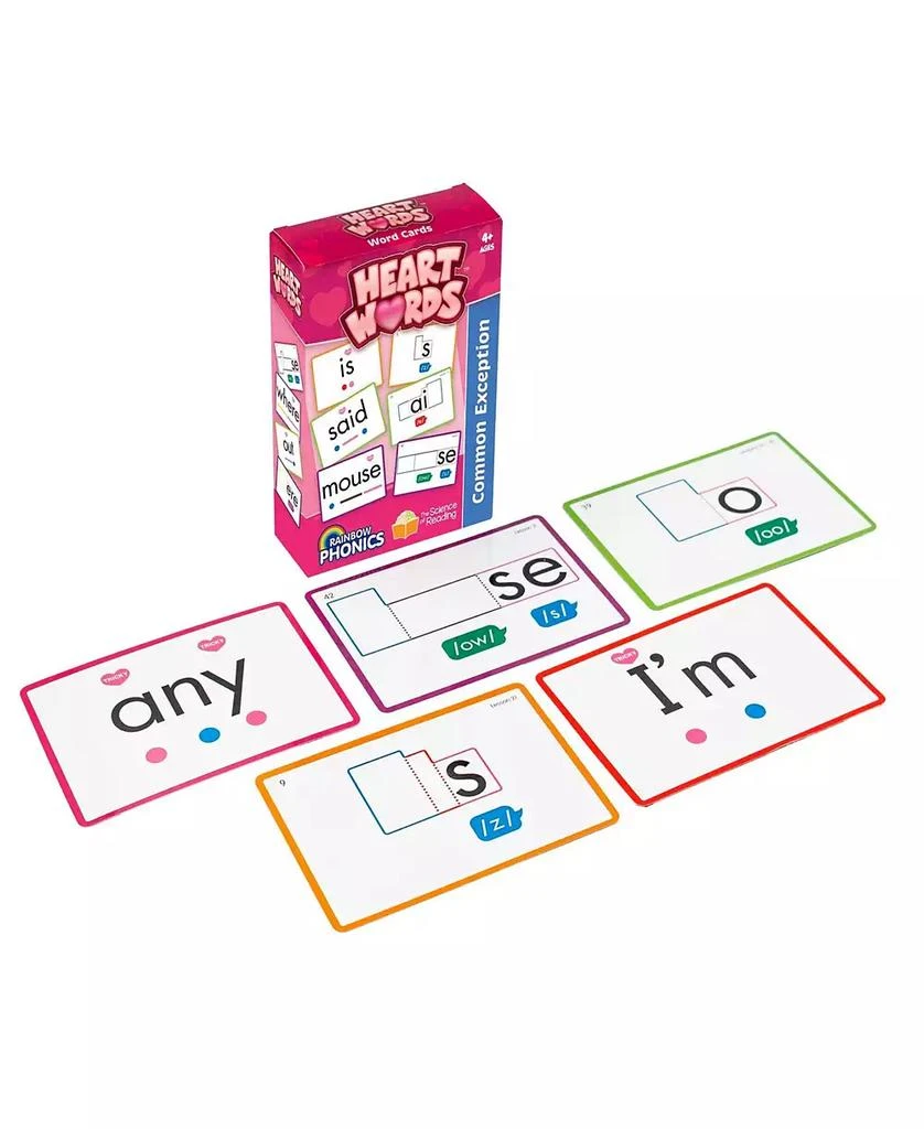 Junior Learning Rainbow Phonics - Heart Words Word Cards 6