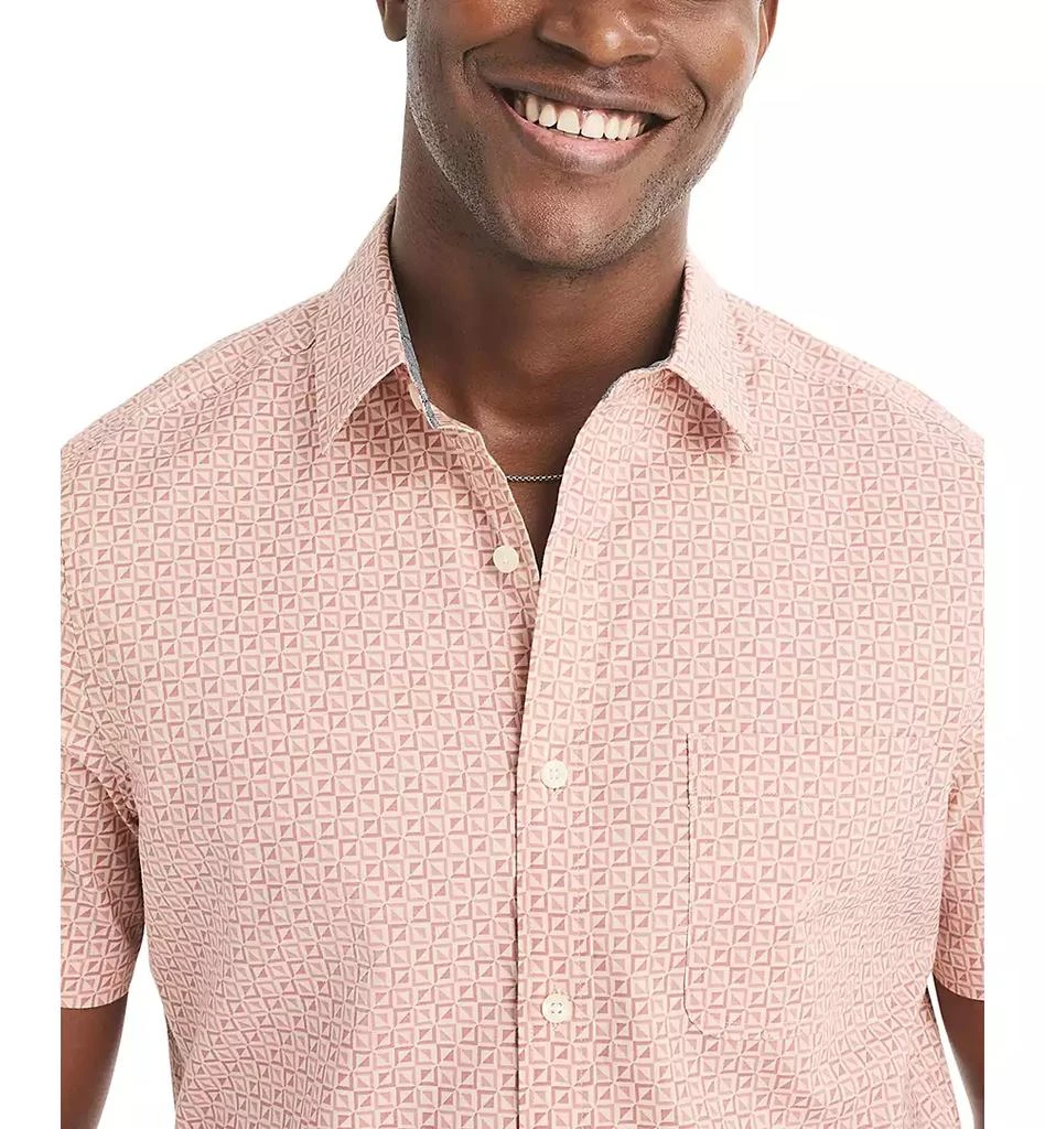 Nautica Men's Printed Short Sleeve Shirt - Ash Rose - Size L Nautica Men's Printed Short Sleeve Shirt - Ash Rose - Size L