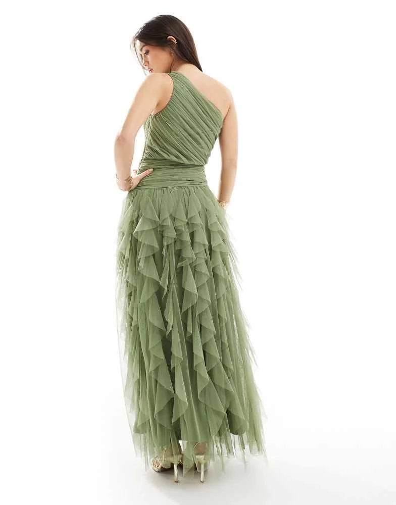 erdem melora ruffled lace corset dress Nox Anabel T1335 Elegant Lace Ruffled A-Line Prom Gown Lilac / 0