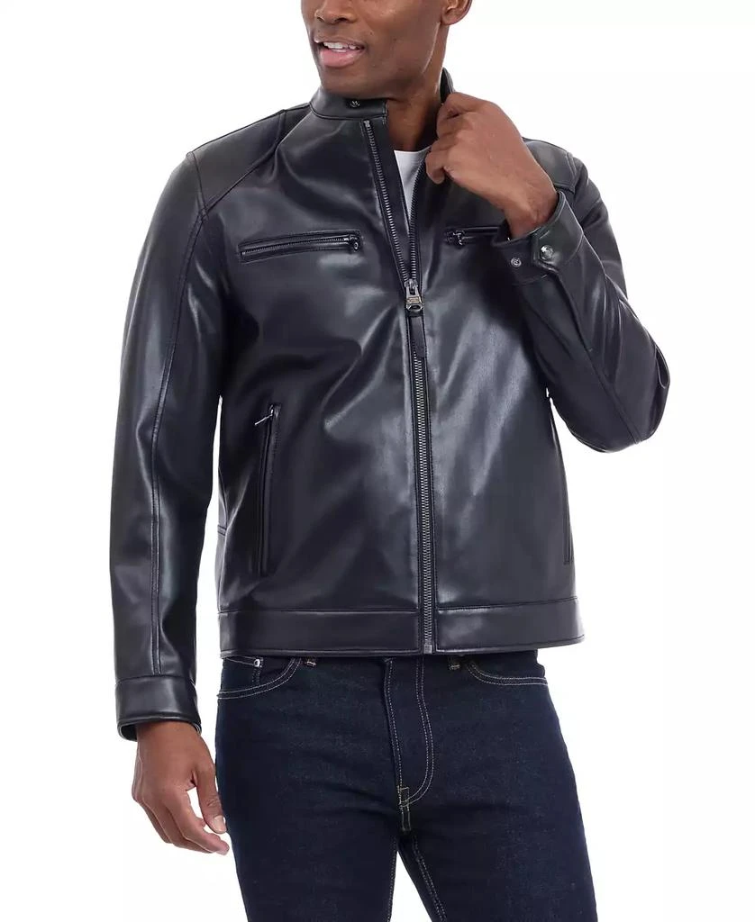 Michael Kors Men's Faux Leather Moto Jacket 6