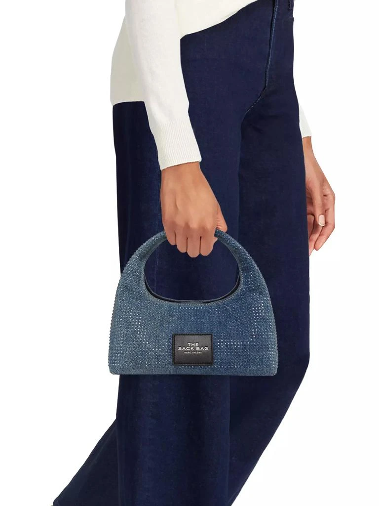 Marc Jacobs Crystal-Embellished Denim Top Handle Bag 2
