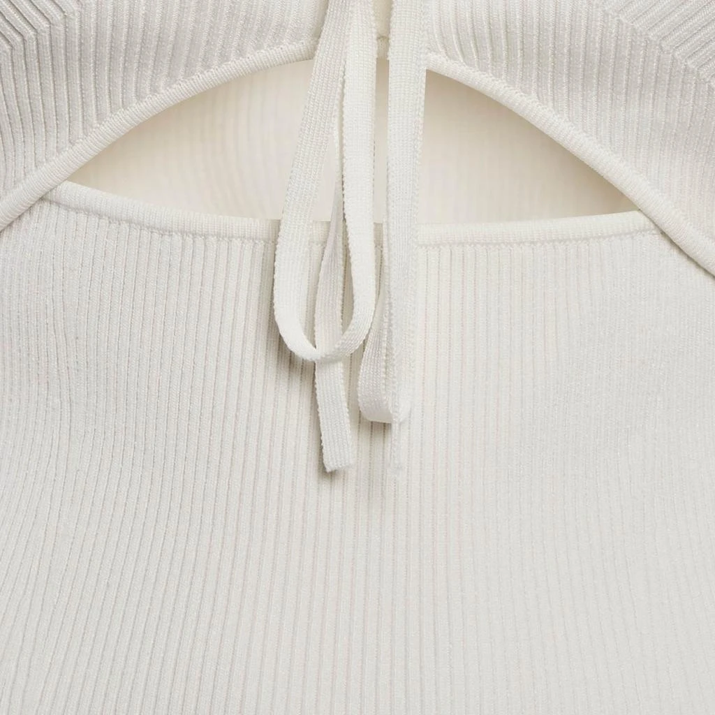 Jonathan Simkhai Jonathan Simkhai White Rib Knit Cut-Out Alexia Top S 3