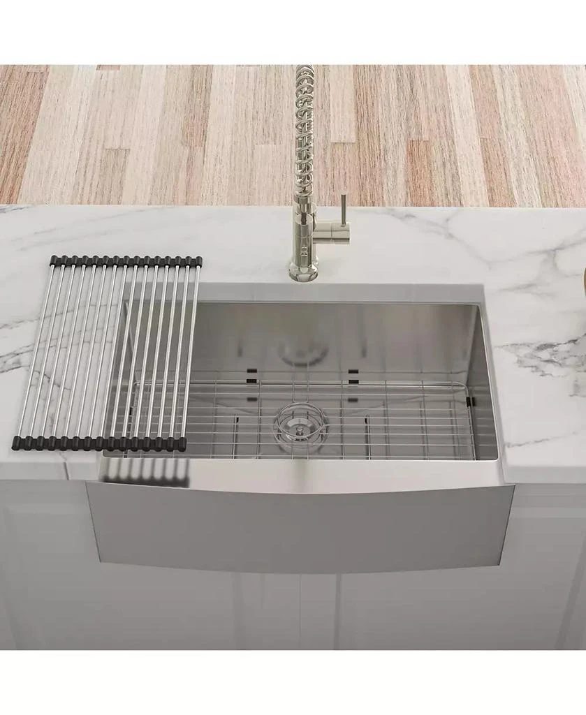 Flynama 27"x21"x10" Stainless Steel Farmhouse Apron Front Sink 2