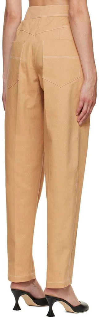 LVIR Beige Contrast Stitching Trousers 3