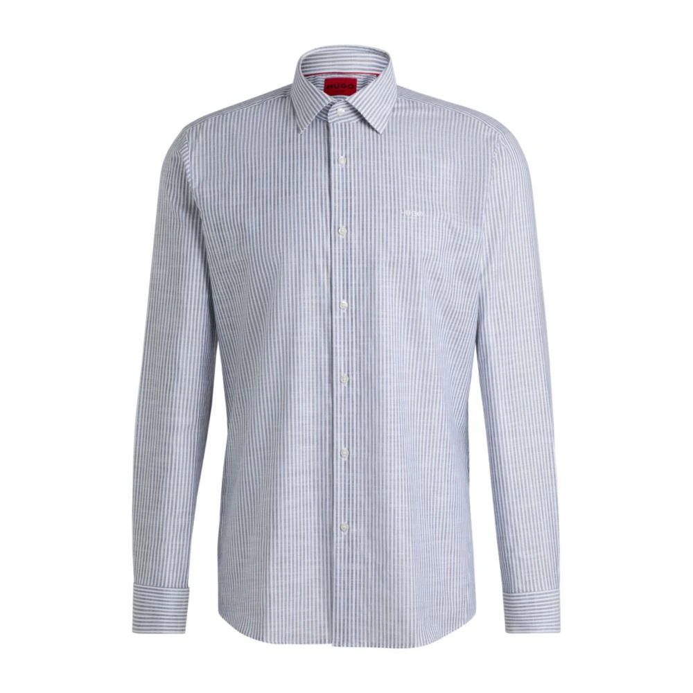 Modern-fit shirt in striped slub cotton  On Sale Now with Up to 50% Off |  Discover Exclusive Deals & Savings at BeyondStyle  Authentic Hugo Boss  casual|clothing|shirts|men with Limited-Time Discounts, Free