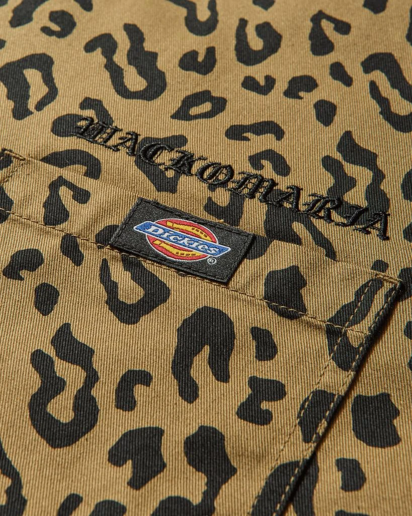 Wacko Maria Men's Dickies Leopard Work Shirt (Type-2) Beige 4