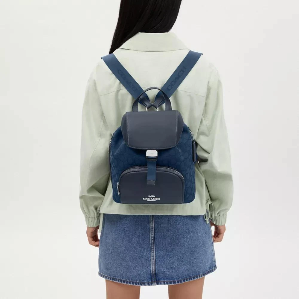 Coach Pace Large Backpack In Signature Jacquard 2