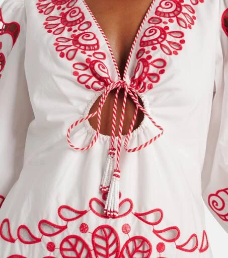 Farm Rio Broderie anglaise cotton midi dress 5