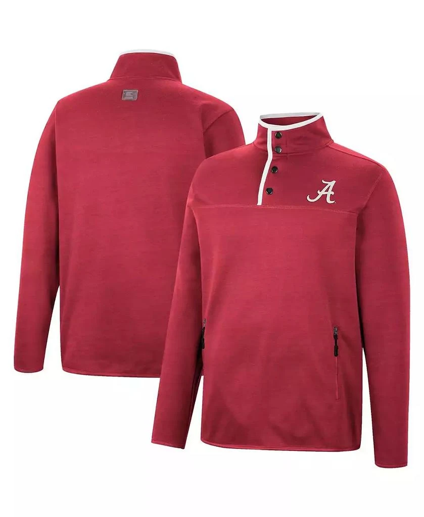 Colosseum Men's Crimson Alabama Crimson Tide Rebound Quarter-Snap Jacket 1