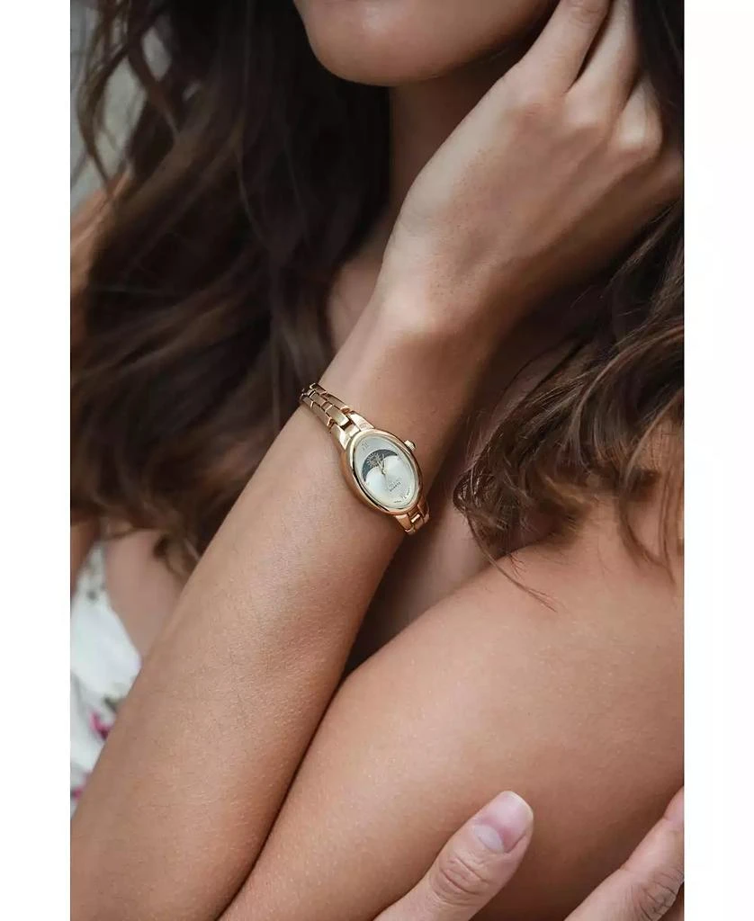 Peugeot Women
s Gold 30x25mm Sun Moon Dial Link Bracelet Watch 6