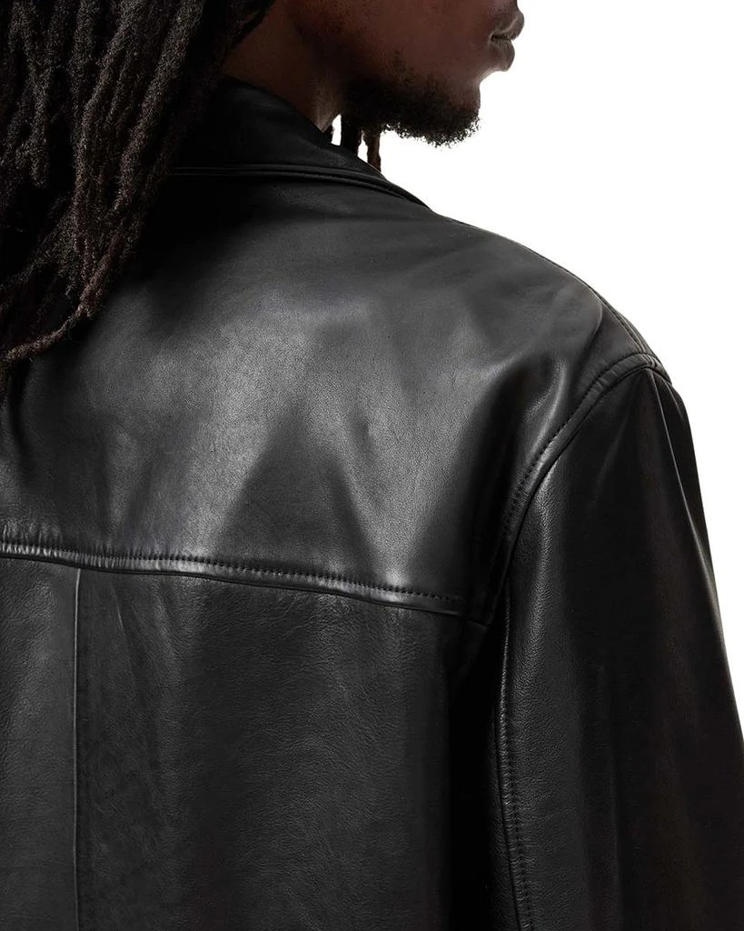 ALL SAINTS Lucas Regular Fit Leather Coat 8