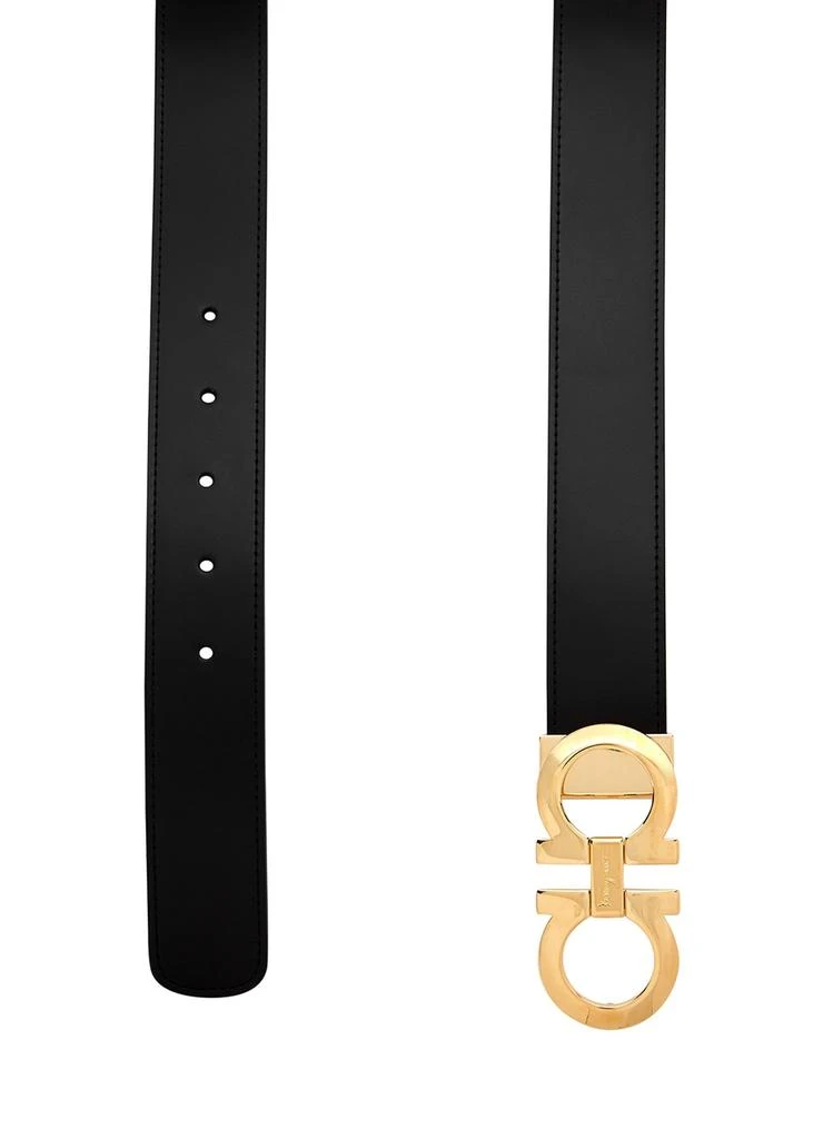 Salvatore Ferragamo Gancini black leather belt 3