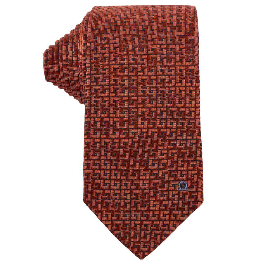 Salvatore Ferragamo Gancini Jacquard Silk Tie