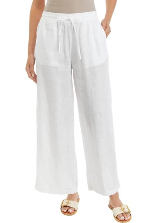 Elie Elie Tahari Elie Tahari Womens Linen Pull On Pants 1