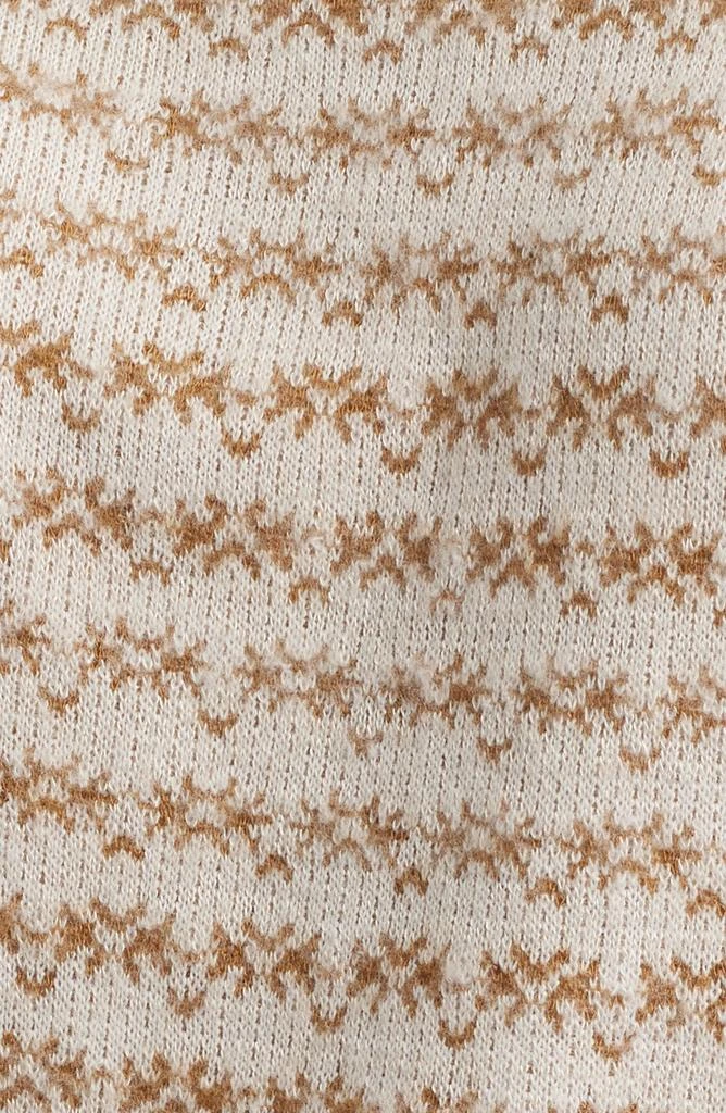 Bobeau Jacquard Mock Neck Knit Top 6
