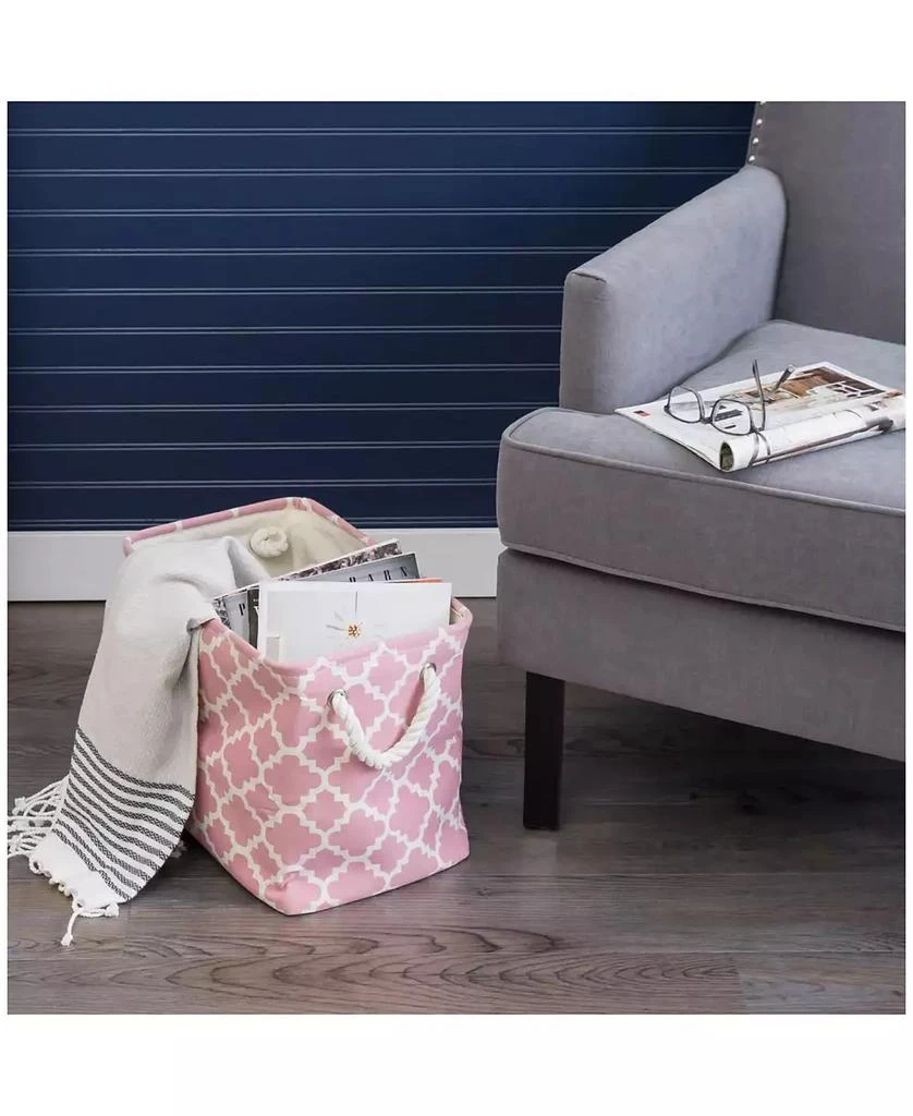 Design Imports Polyester Bin Lattice Rectangle Medium 3