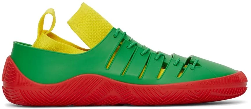 Bottega Veneta Green & Red Climber Sneakers 1