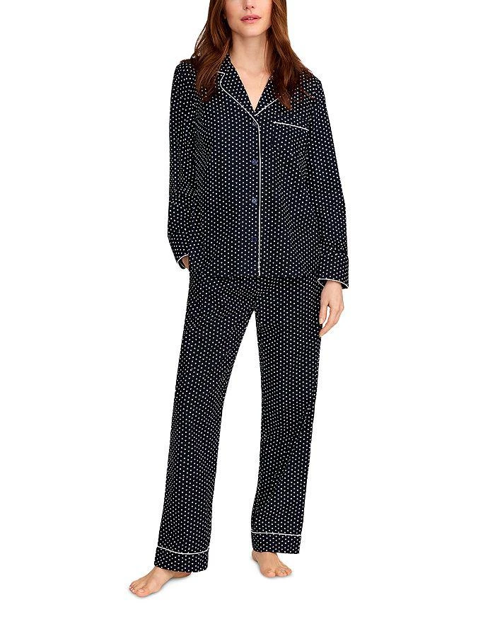 Petite Plume Woven Twill Midnight Hearts Classic Pajama Set