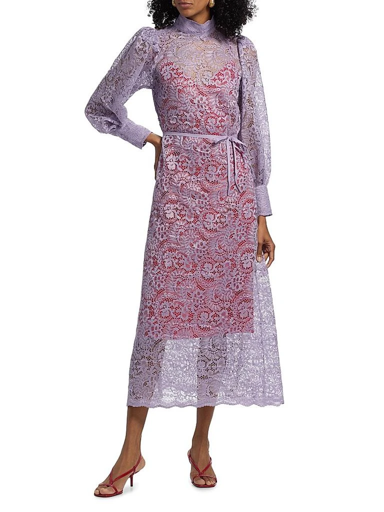 Farm Rio Lace Tie-Waist Midi-Dress 3