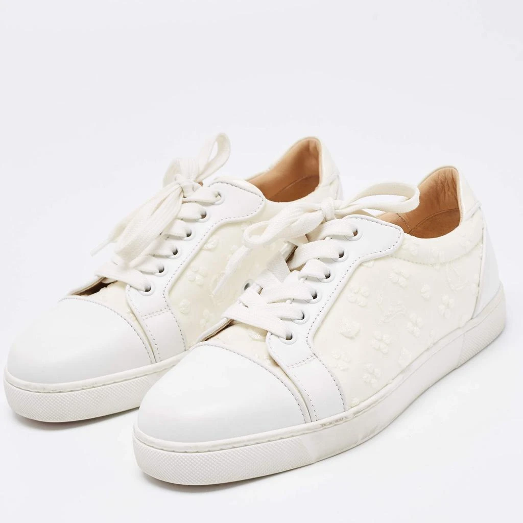 Christian Louboutin Christian Louboutin White Fabric And Leather Vieira Orlato Trainers Sneakers Size 36.5 2
