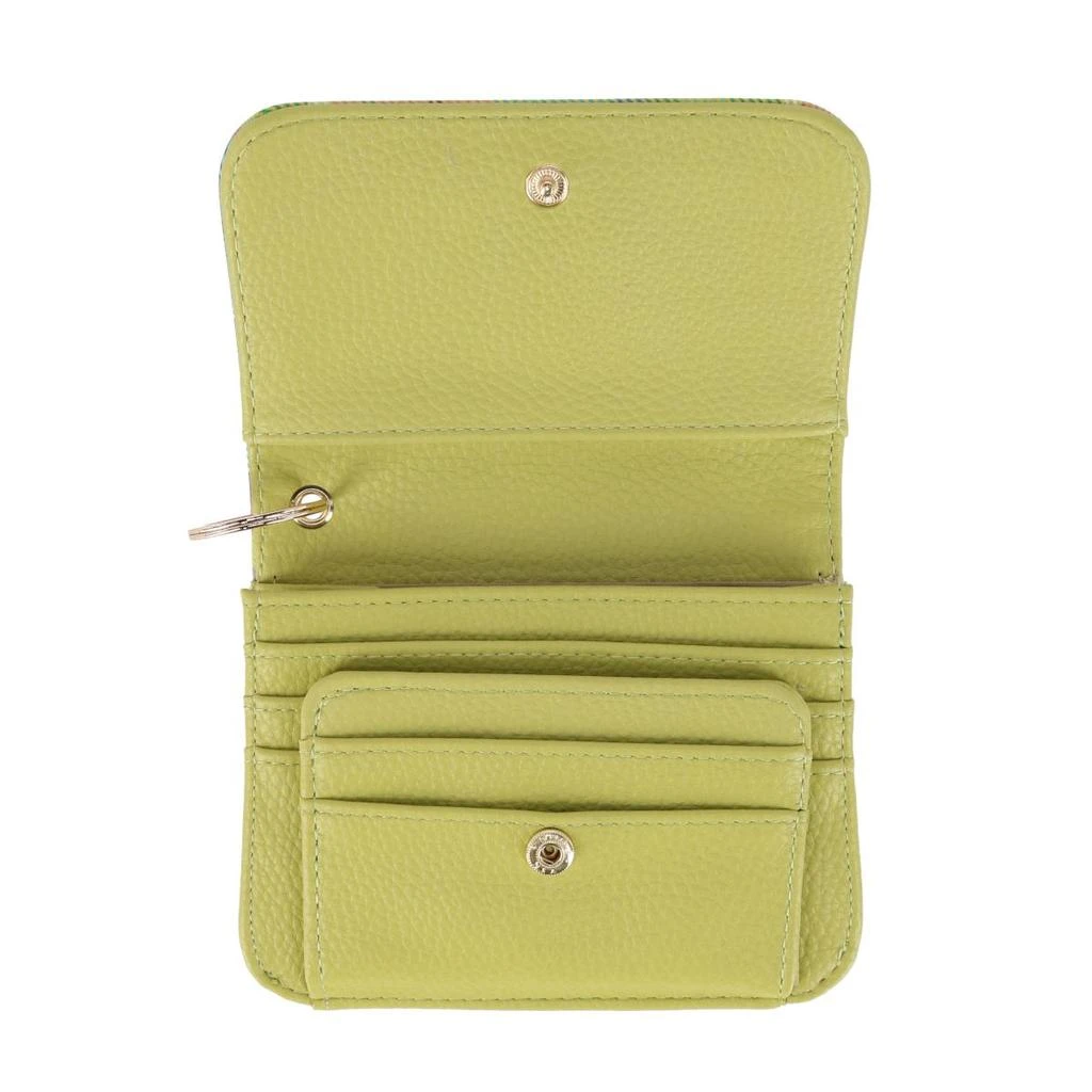 Buxton Women's Madras Vega Leather Mini Flap Card Case 3