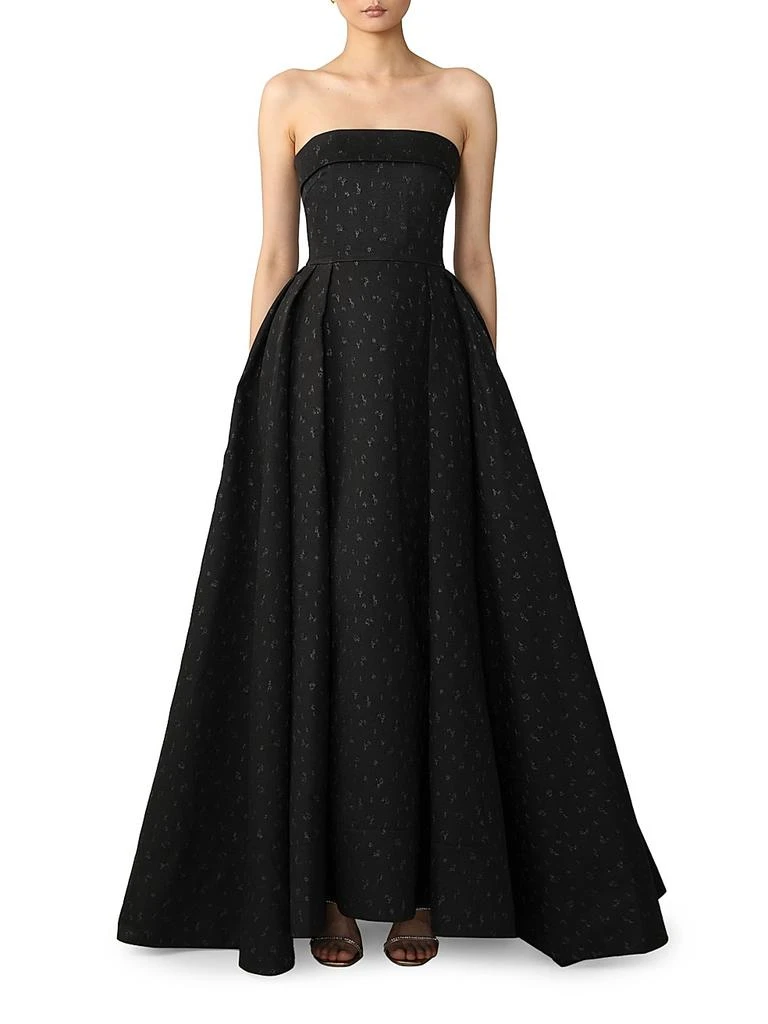 SAU LEE Jordan Jacquard Strapless Gown 2