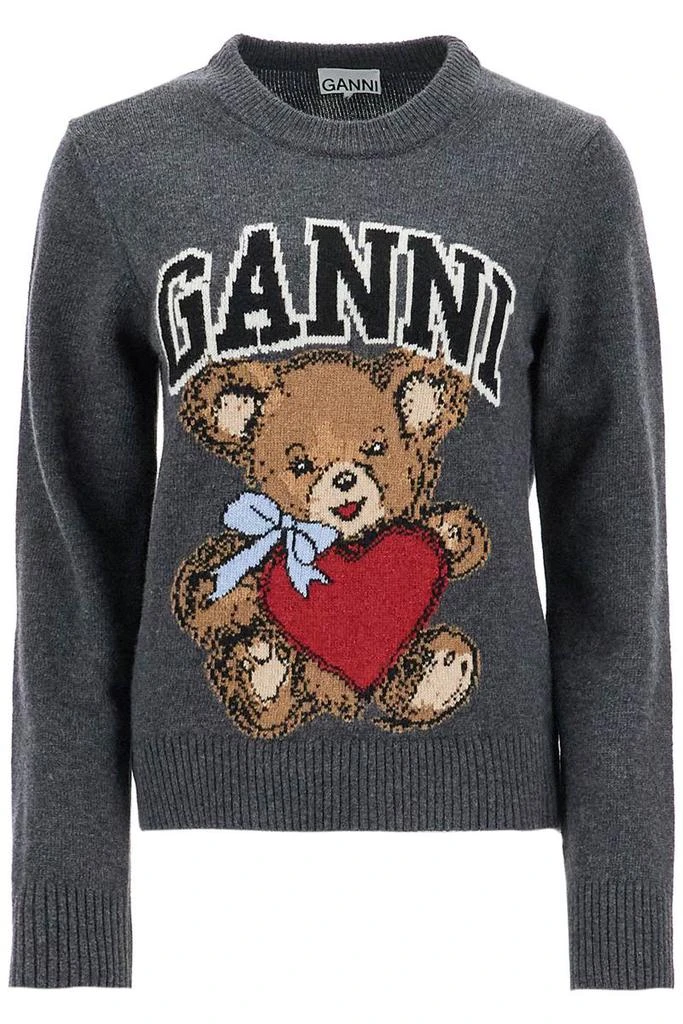 Ganni graphic bear knit pullover swe 1