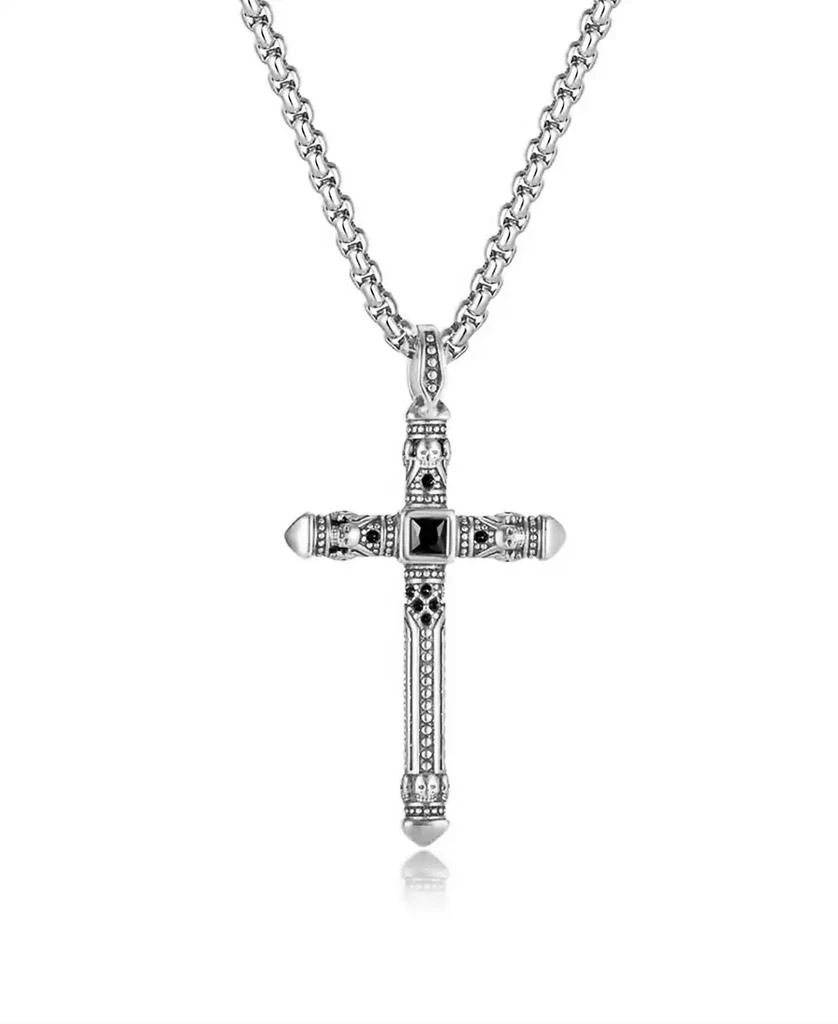 Shop Silver Biblical Cross Stainless Steel Pendant Necklace on