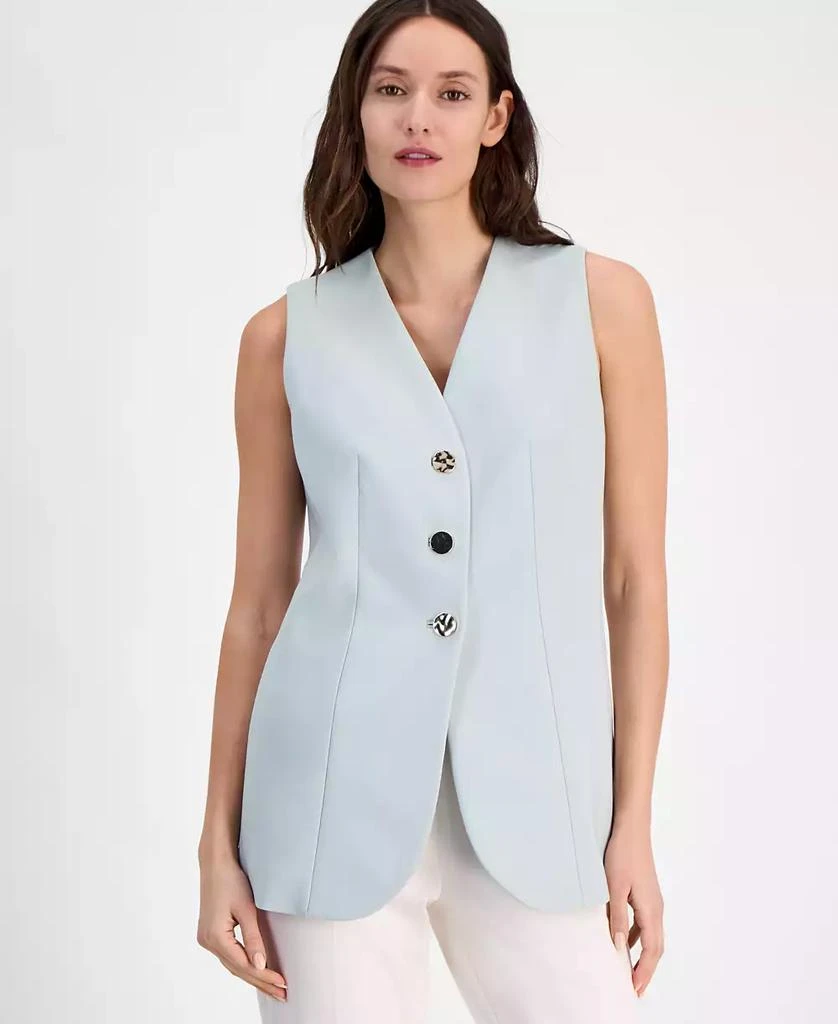 Anne Klein Women's Stretch Sleeveless V-Neck Vest 1