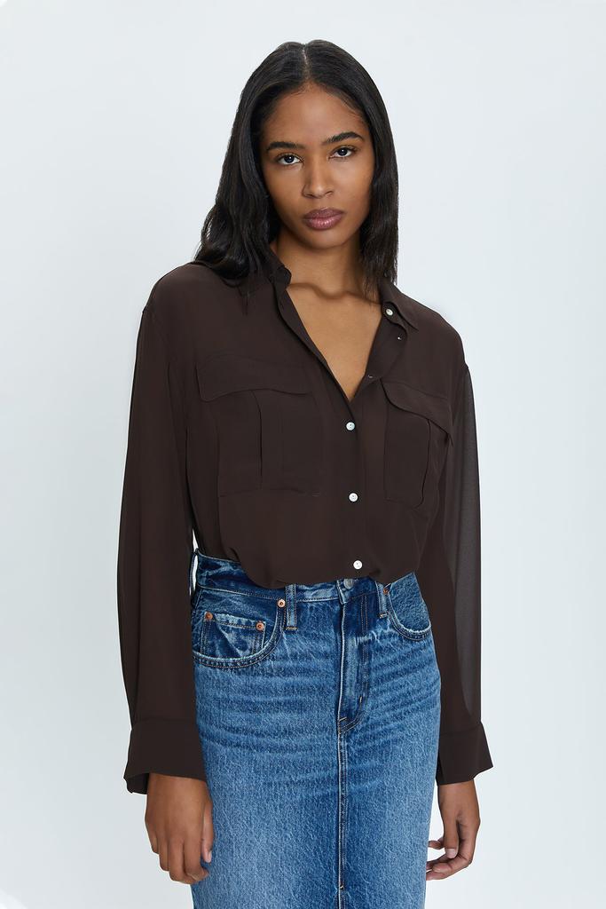 Pistola Denim Reese Sheer Shirt - Dark Roast