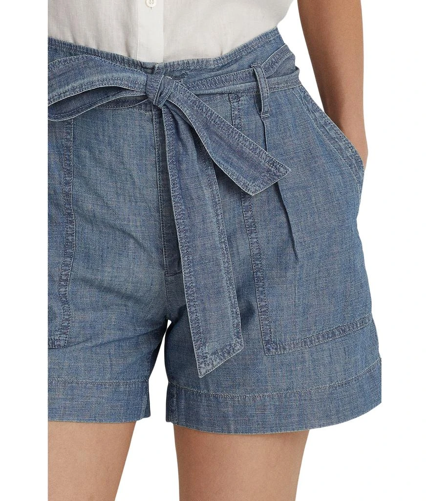 Lauren Ralph Lauren Belted Chambray Shorts 2