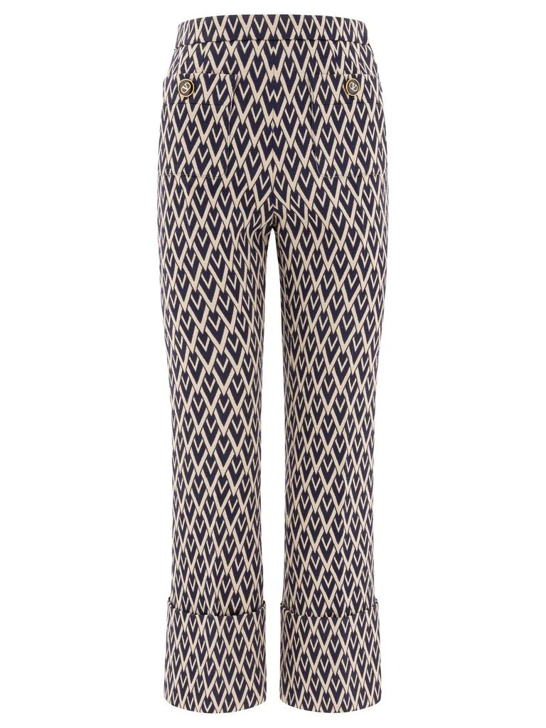 Valentino Valentino Monogram Patterned Flared Trousers 1