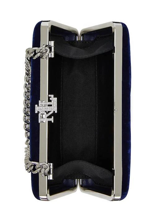 Ralph Lauren Pavé Logo Velvet Small Franki Clutch 4
