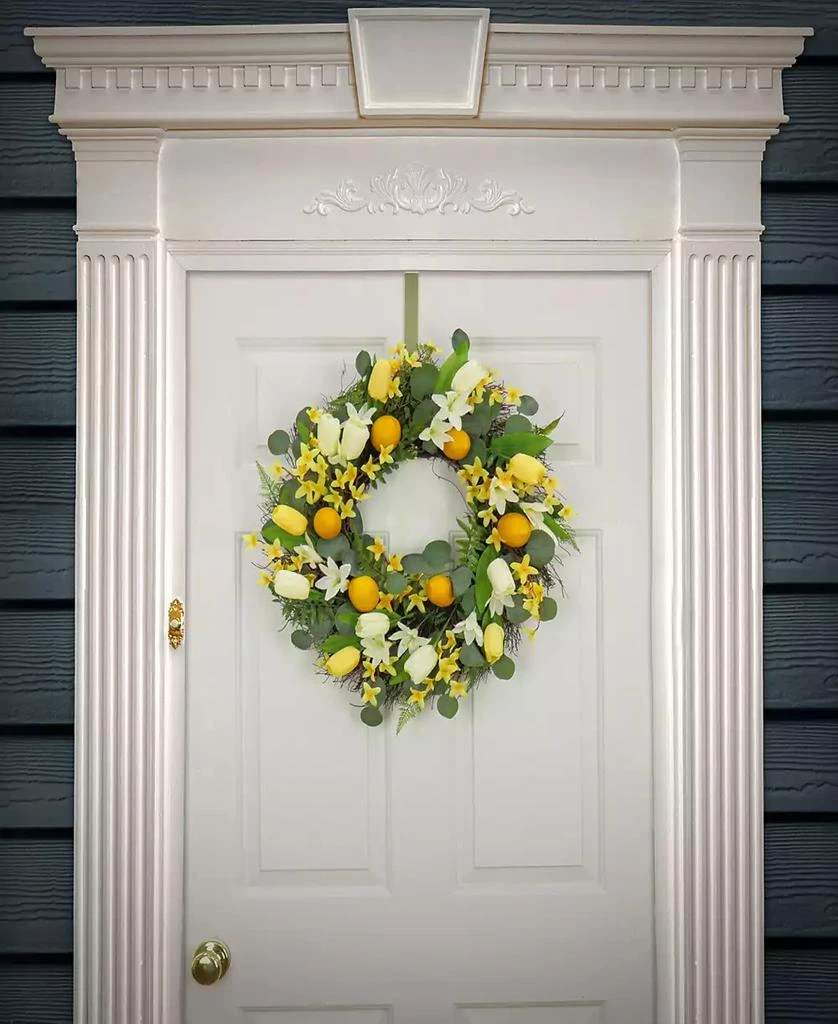 National Tree Company 22 Lemons and Tulips Wreath 3