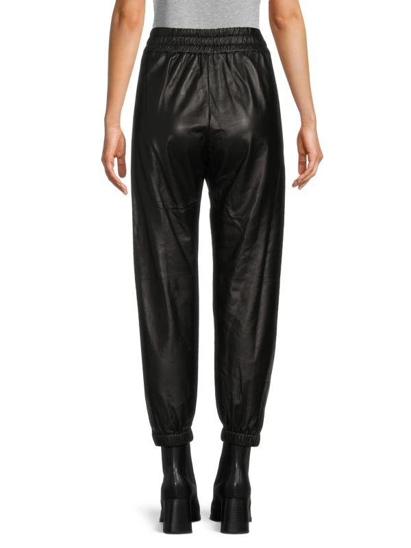 Alexander McQueen Leather Cropped Joggers 2