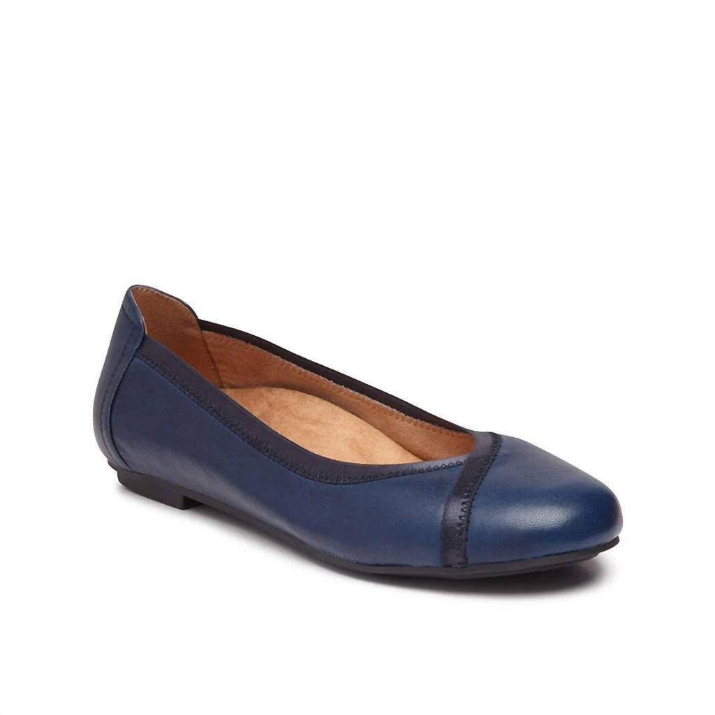 VIONIC Spark Caroll Ballet Flat Shoes - Wide Width In Navy 1