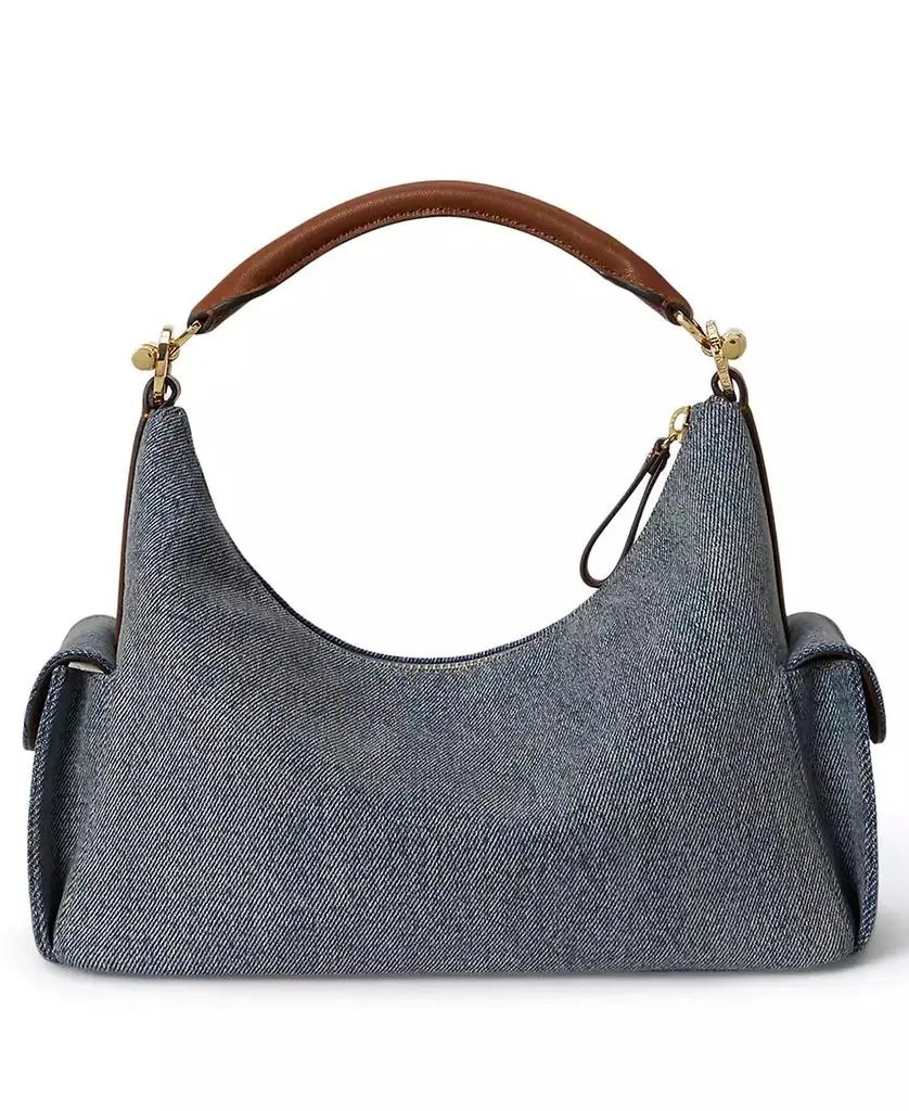 Ralph Lauren Blaike Small Washed Denim Slim Shoulder Bag 4