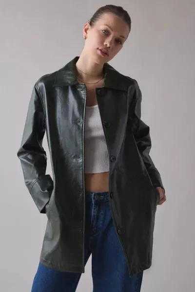 Urban Outfitters UO Jojo Faux Leather Trench Coat 1