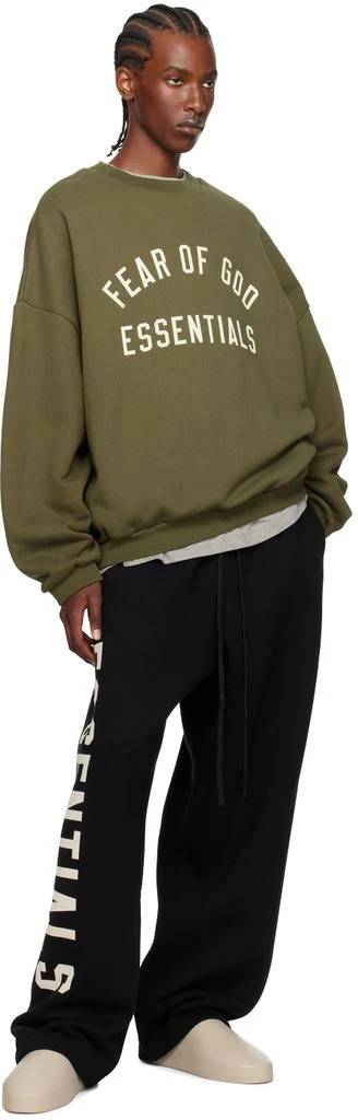 Essentials Khaki Crewneck Sweatshirt 5