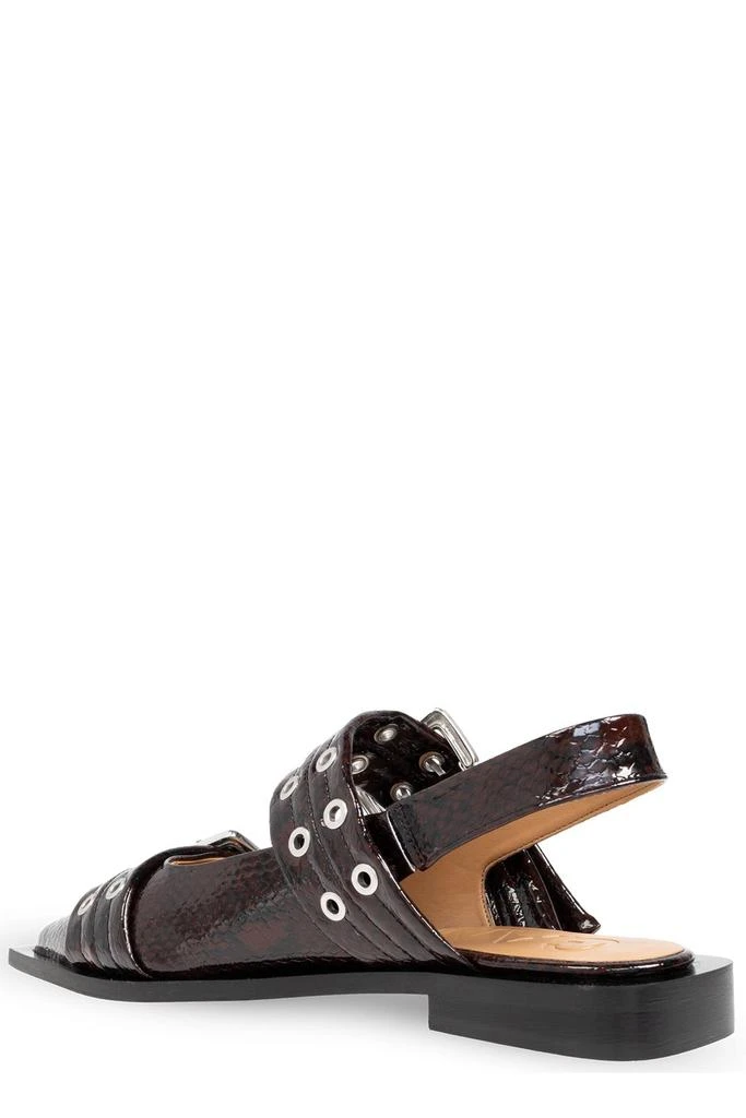 Ganni Ganni Buckle Pointed-Toe Ballet Flats 3
