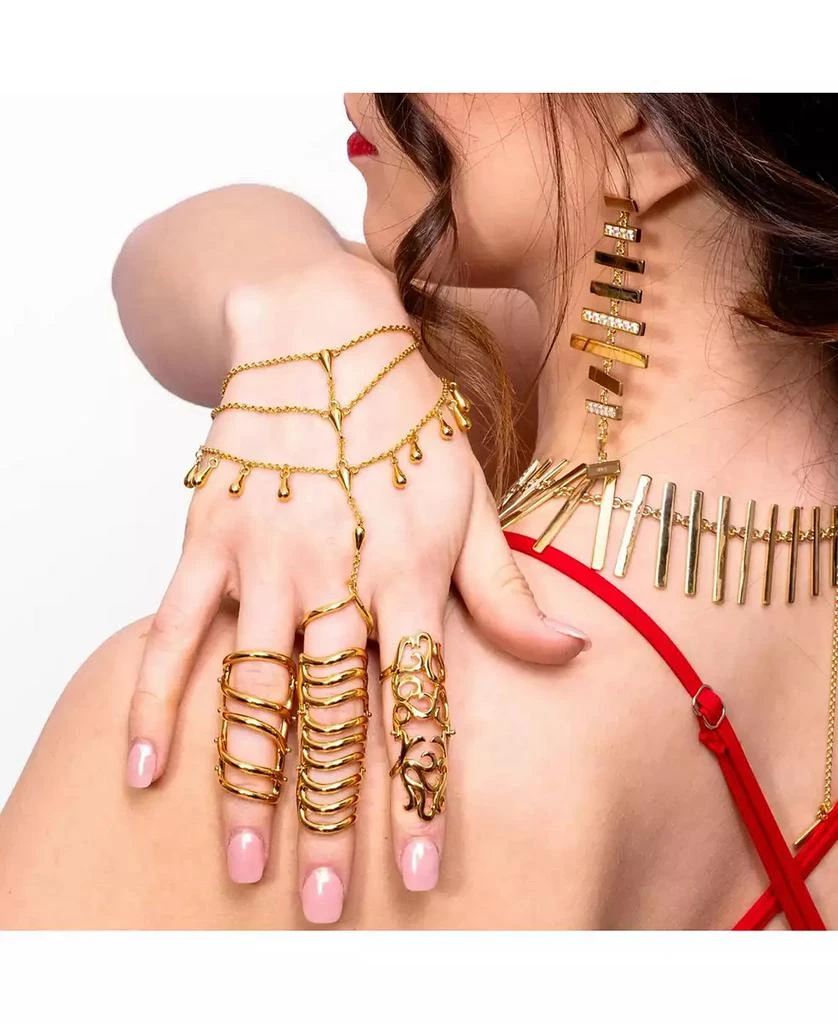 Lucy Quartermaine Elements Air Armour Ring in Gold Vermeil 3