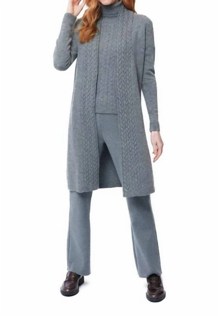 Biana Monique Milano-Knit Boot Leg Pant Gray 2