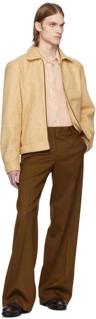 CMMN SWDN Beige Shelby Raffia Jacket 4
