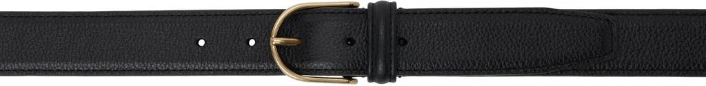 Andersons Black Old School Classic Stitch Trimmed Belt 1