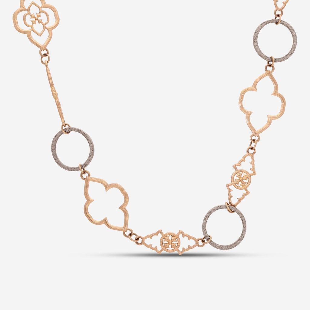 Armenta Armenta Rose World 14K Rose Gold & Grey Sterling Silver Necklace 17201
