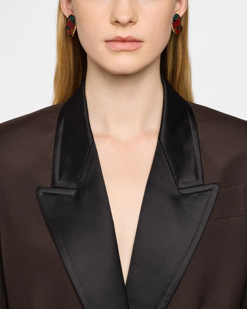 Silvia Furmanovich Butterfly Marquetry Earrings with Diamonds 2