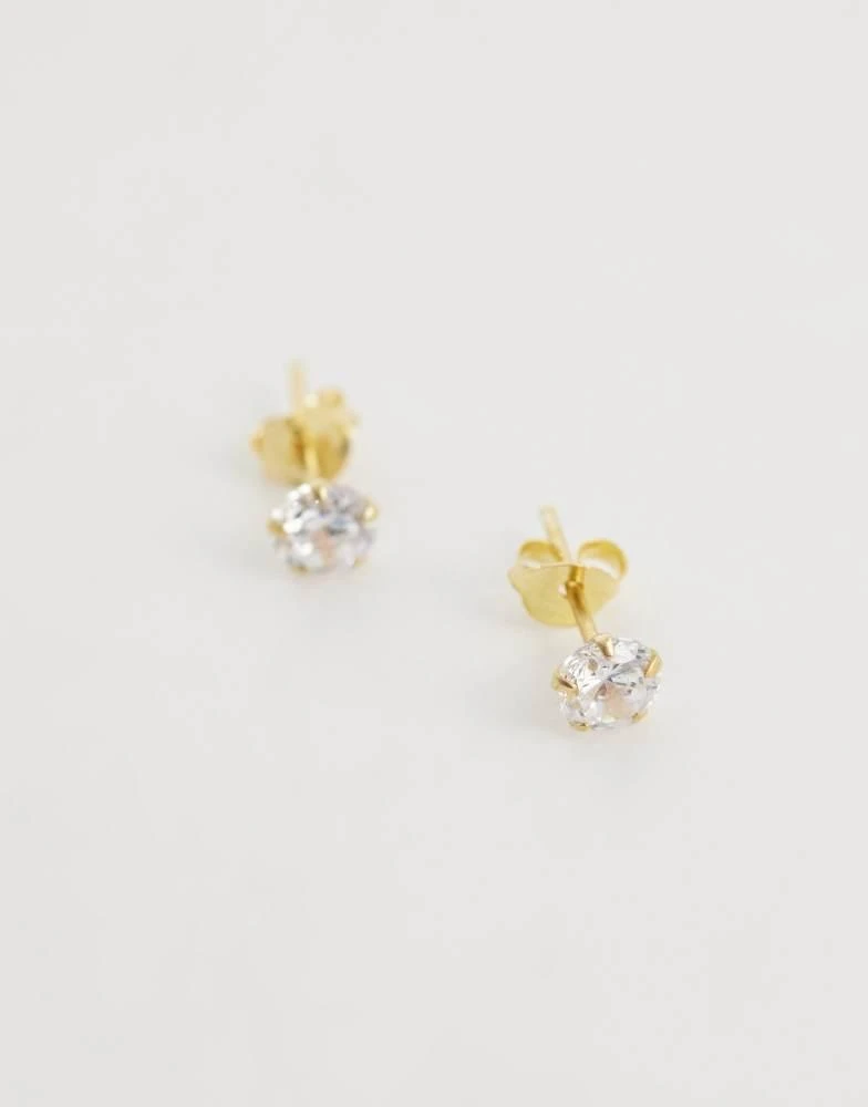 Kingsley Ryan Kingsley Ryan gold plate 5mm gemset round stud 4